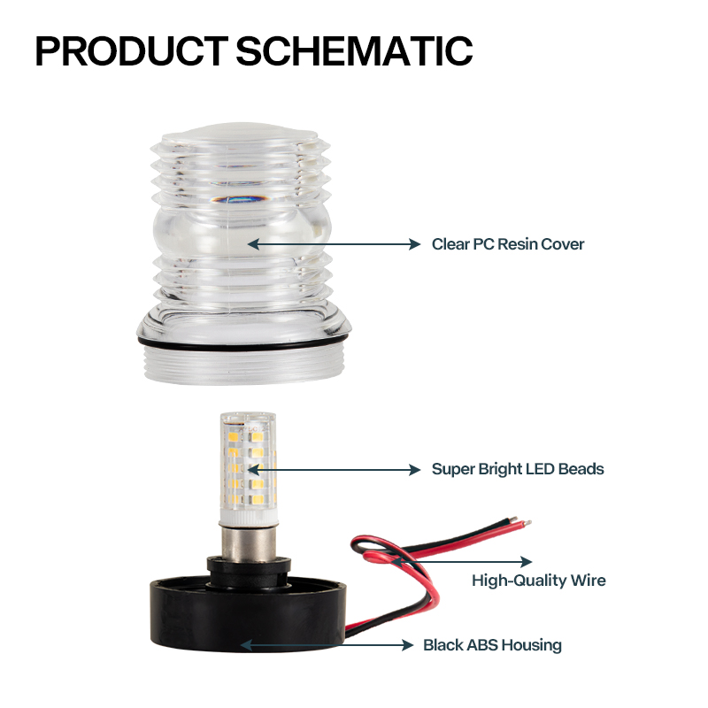 12V Marine LED Anchor Light Wa - Fishing Boat Anchor recensione e prezzo