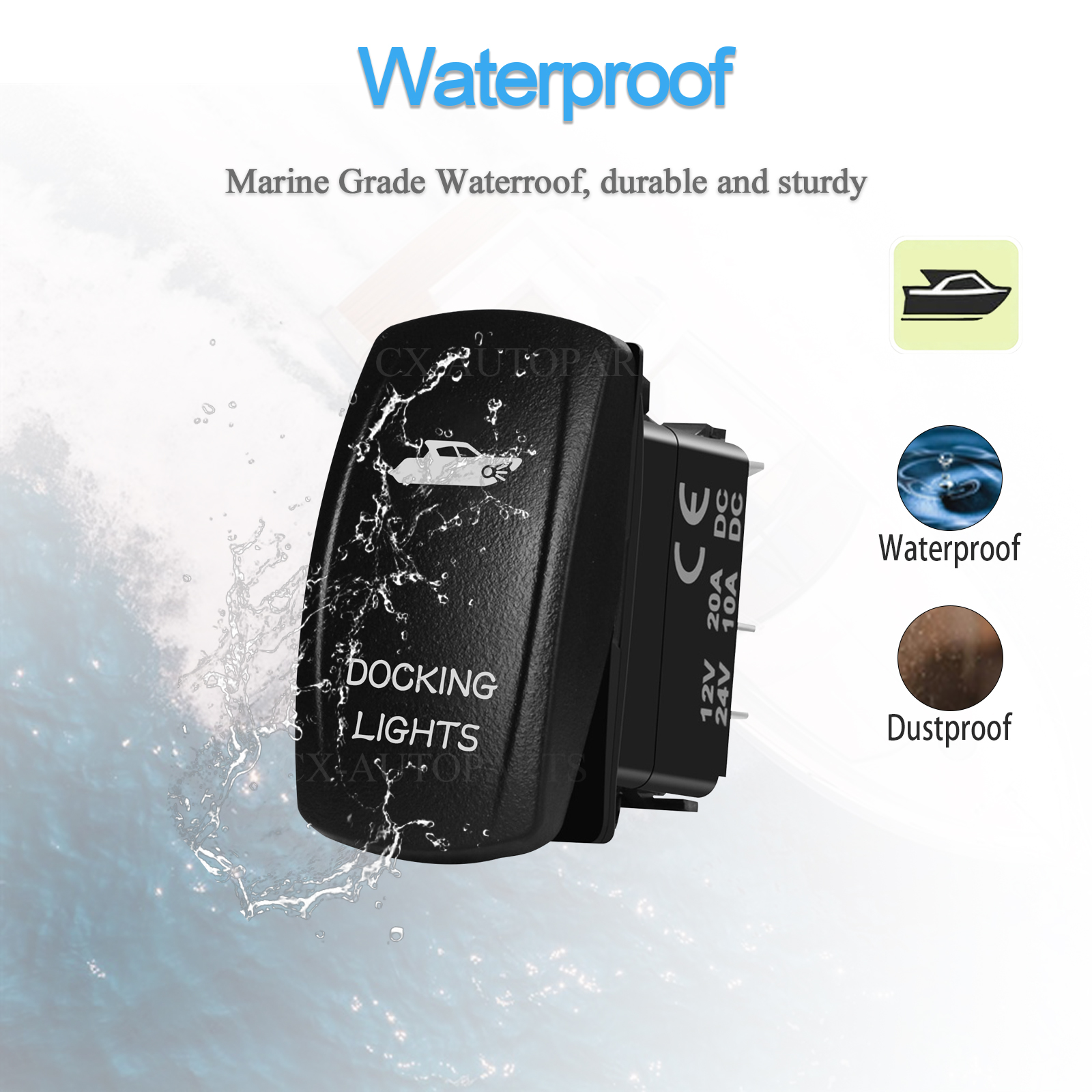 Marine Grade IP66 Rocker Switc - Fishing Boat Anchor recensione e prezzo
