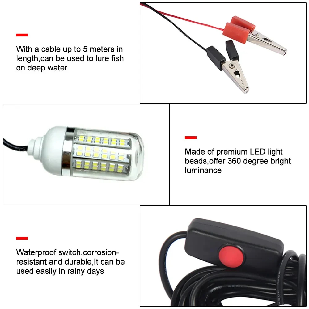 12V Underwater Lamp 15W 108 LE - Fishing Boat Navigation Light recensione e prezzo