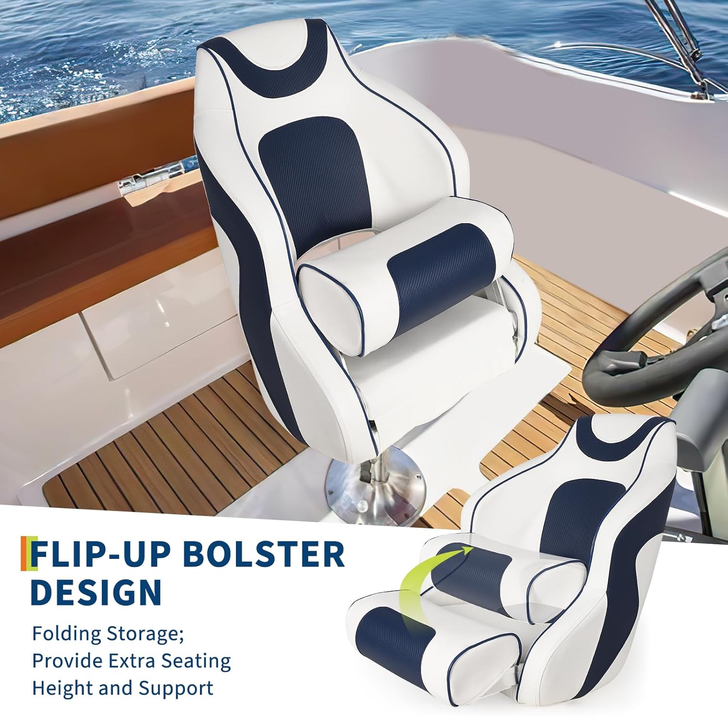 High Back Boat Seat with Flip- - Fishing Boat Aluminum recensione e prezzo