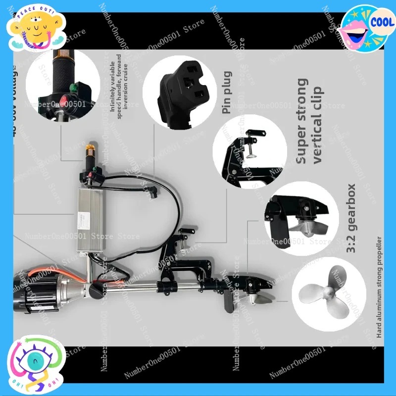 12V 24V 48V 60V 72V Brushless  - Fishing Boat Outboard Motor recensione e prezzo