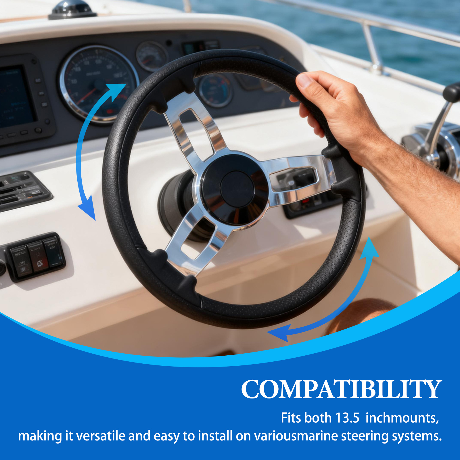 Boat Accessories Marine 13 Inc - Fishing Boat Steering Wheel recensione e prezzo