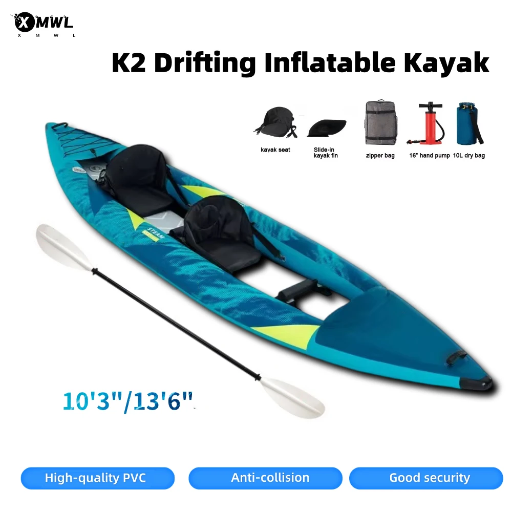 Canoe Kayak Inflatable Boat 1- - Fishing Boat Paddle recensione e prezzo