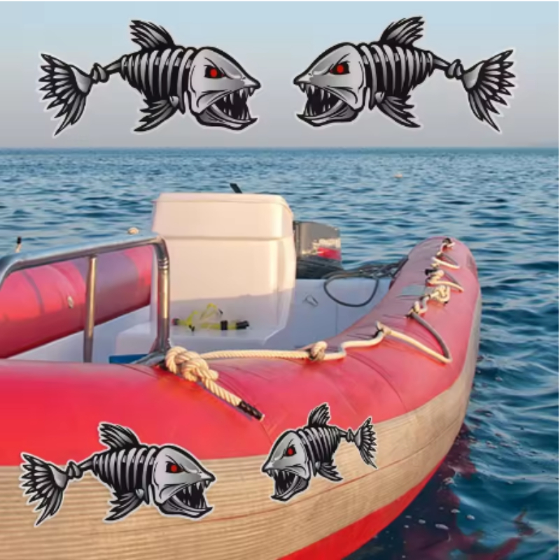 1Pair Fish Skeleton Boat Stick - Fishing Boat Anchor recensione e prezzo