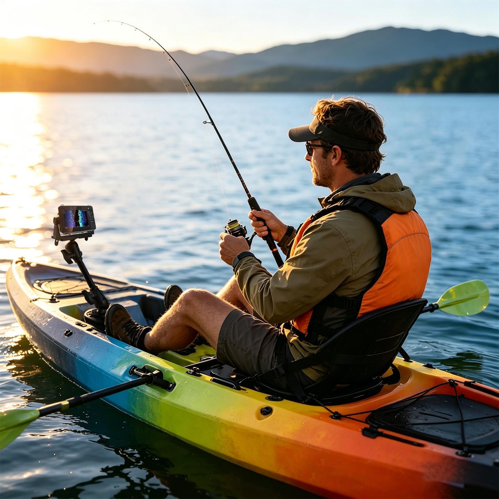 Kayak Transducer Mount 360 Deg - Fishing Boat Depth Finder recensione e prezzo